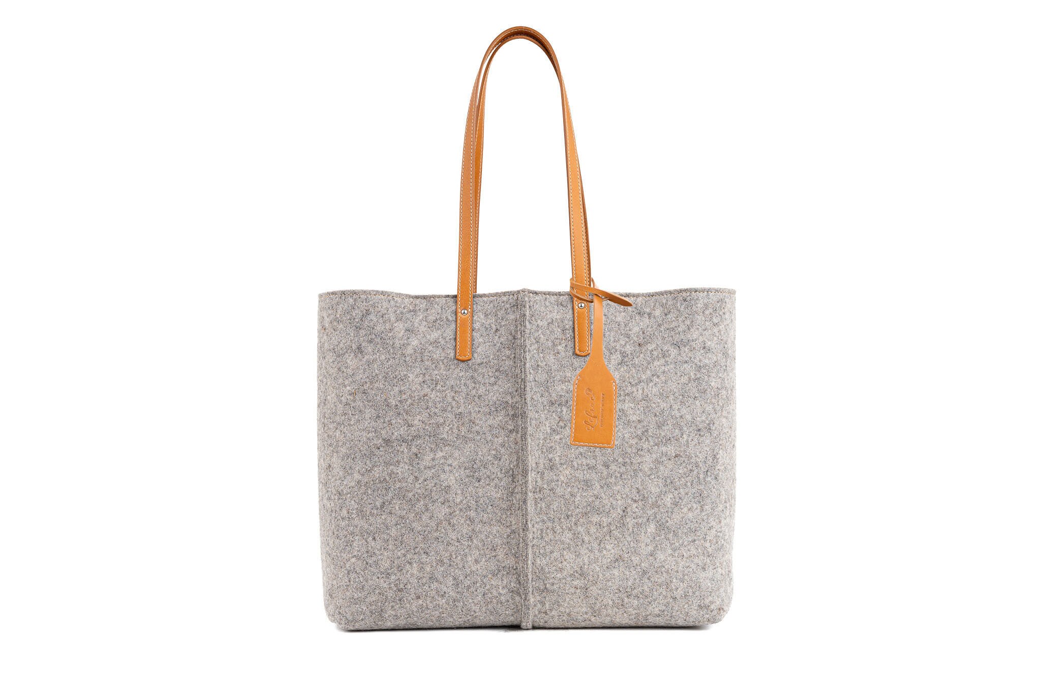 Simple Felt Tote Bag Wool Felt Tote Bag for Women Vegan Leather