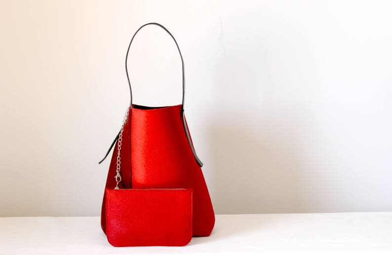 Merino Wool Felt Hobo Bag Felt Handbag Shoulder Bags Etsy