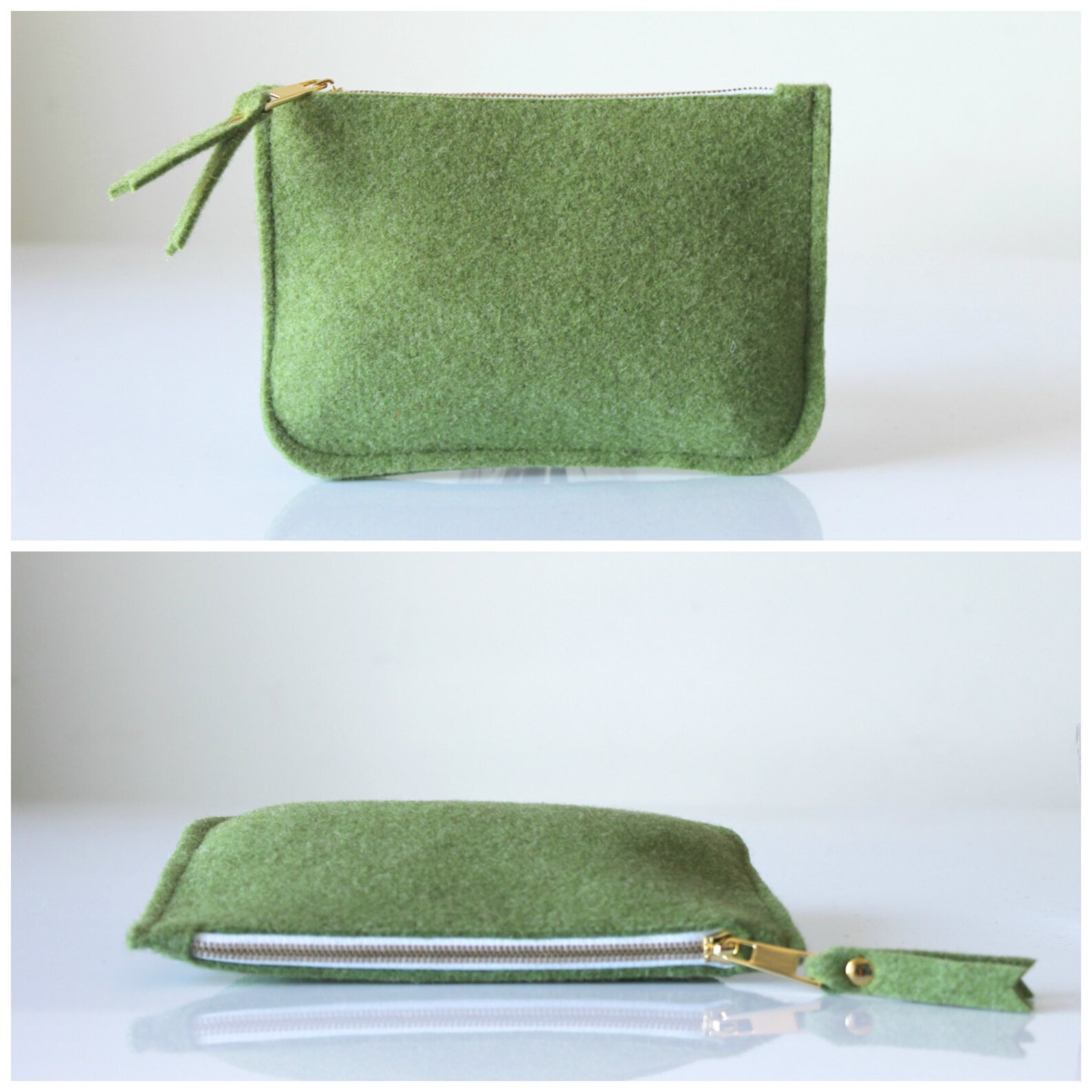 Wristlet Simple Wool Felt Clutch Bag Felt Clutch Simple Etsy