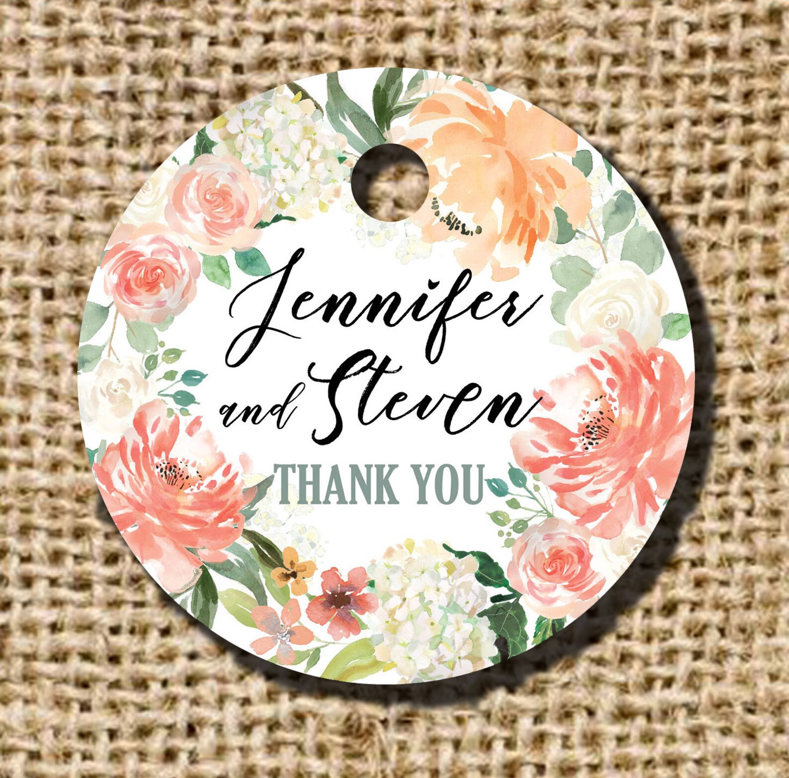 Gift or Favor Thank You Tag Set of 10 | Etsy