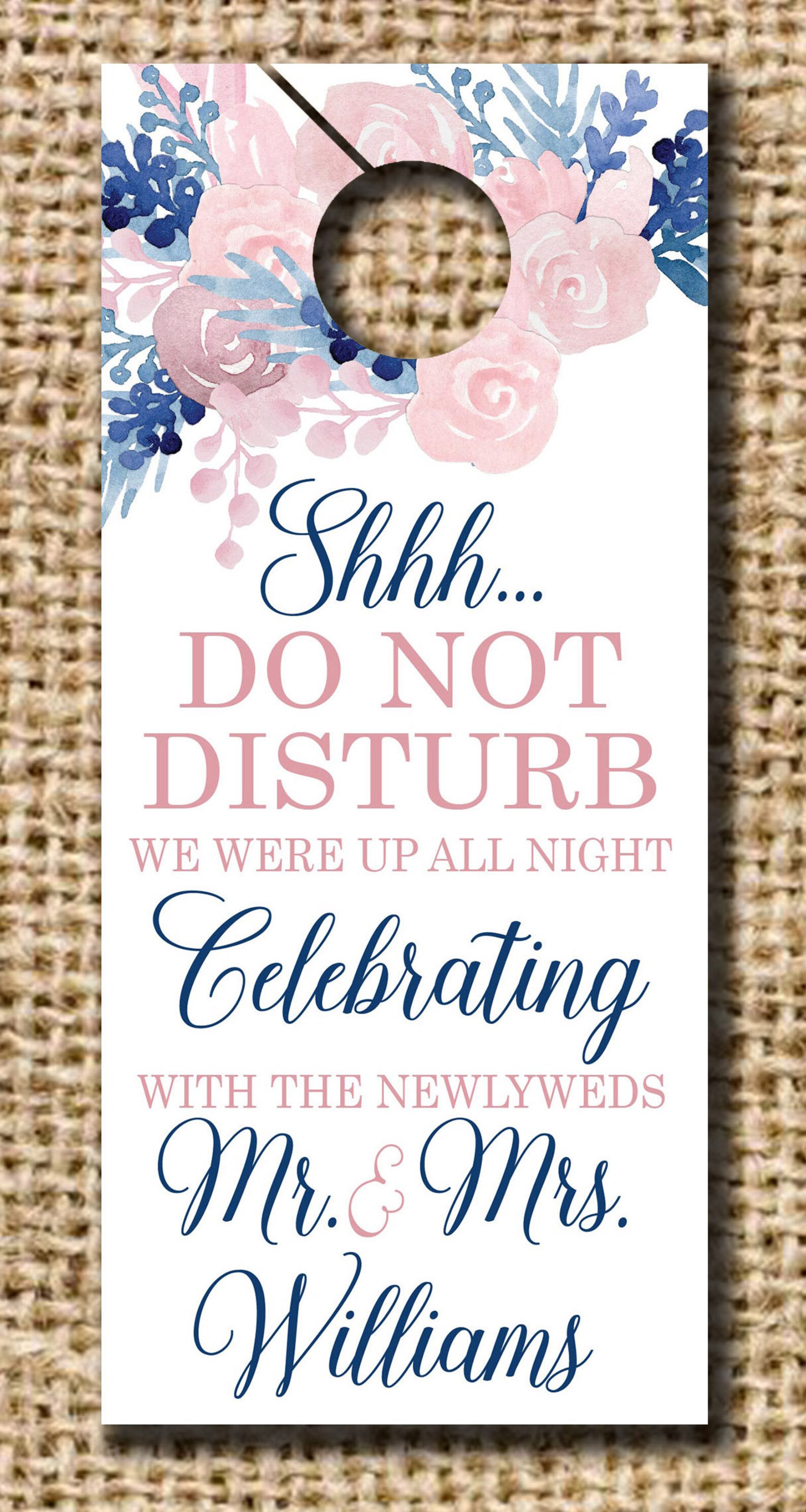 Do not Disturb Wedding Door Hangers Etsy