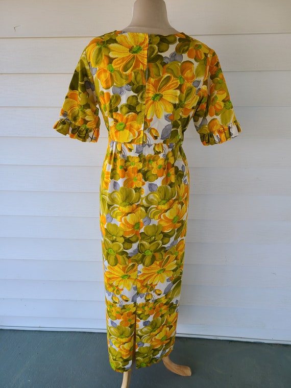 1970's Handmade Floral Maxi Dress - image 3