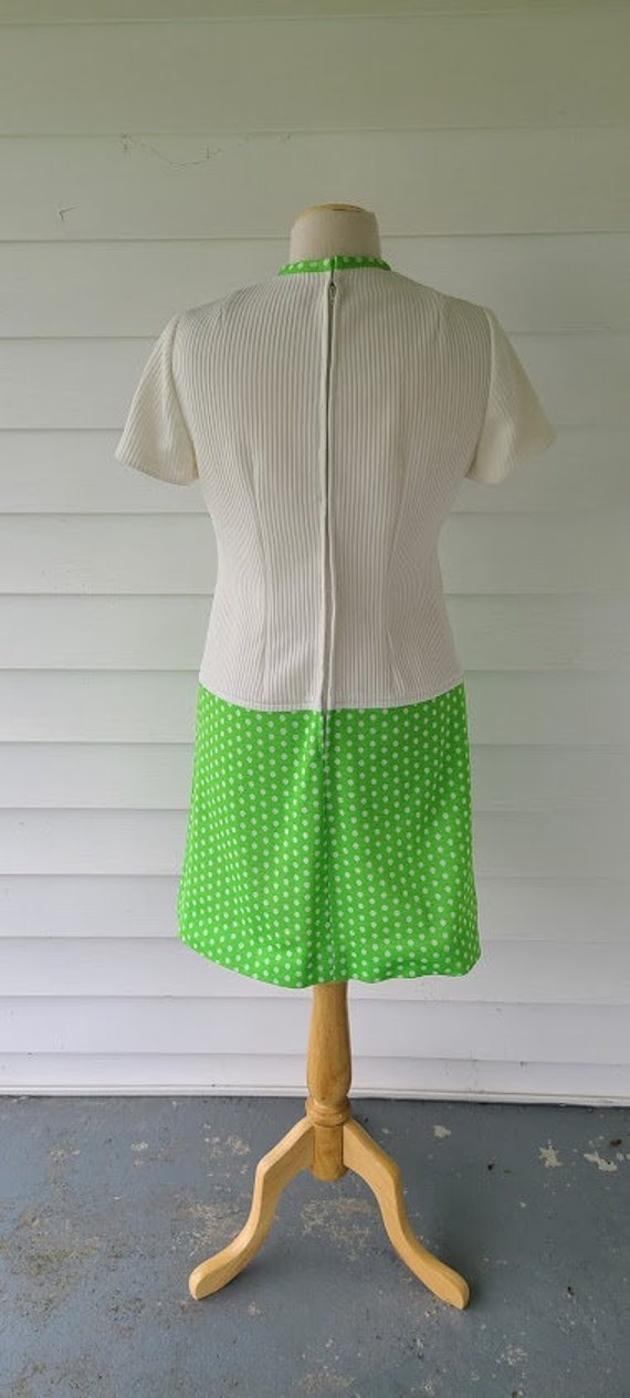 1970's Handmade Polka Dot Mini Dress - image 5