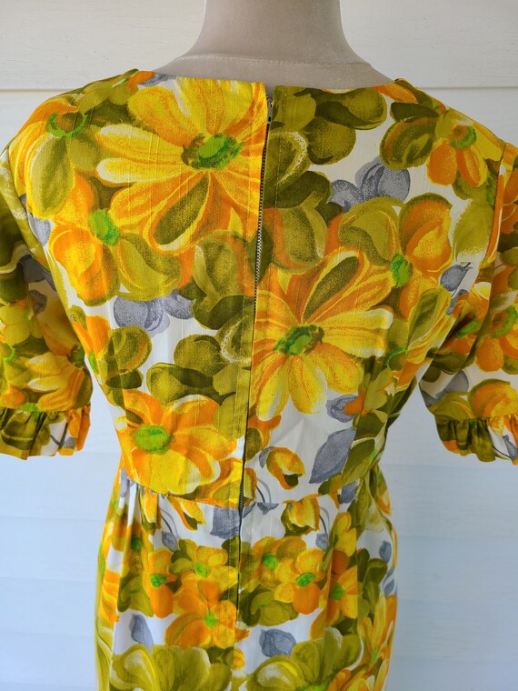 1970's Handmade Floral Maxi Dress - image 6