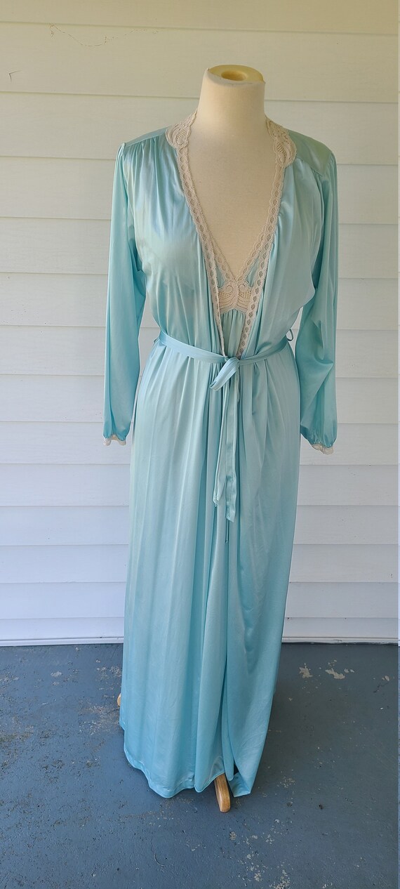 Vintage JC Penney Blue Peignoir Set