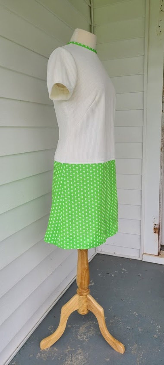 1970's Handmade Polka Dot Mini Dress - image 3