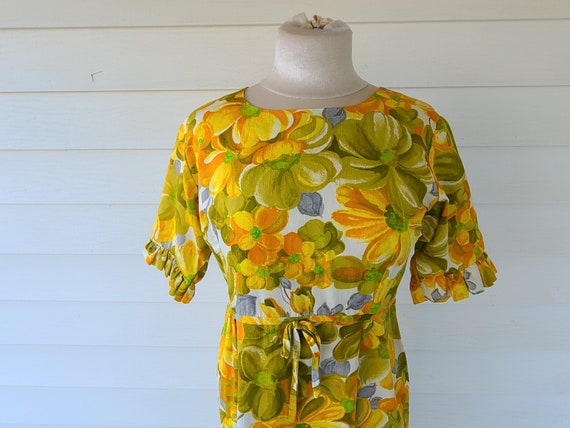 1970's Handmade Floral Maxi Dress - image 9