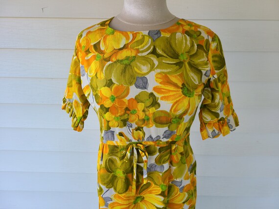 1970's Handmade Floral Maxi Dress - image 8