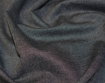 Black - Plain Chambray 100% Yarn Dyed Cotton Fabric - OekoTex - Metre/Half/FQ - 56" (144cm) wide