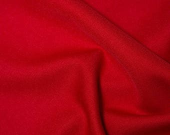 Red - Polyester Twill Plain Fabric 150cm (59") Wide Dressmaking Material