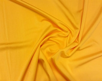 Yellow - Plain Nylon/Spandex All-Way Stretch Fabric Material - 150cm (59") wide per metre / half