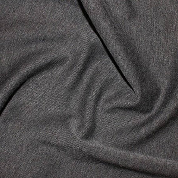 Grey Marl - Ponte Roma Soft Knit Jersey Stretch Fabric Polyester Viscose  Fabric 150cm Wide