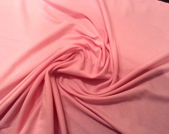 Pink - 100% Cotton Jersey Knit Fabric - T-Shirt, Stretch Material - 160cm (62") wide