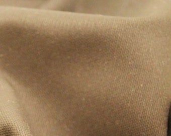 Flax Colour - 100% Cotton Canvas Fabric - Plain Solid Colour Material - 57" (146cm) wide