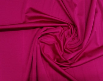 Magenta Red / Wine - Plain Nylon/Spandex All-Way Stretch Fabric Material - 150cm (59") wide per metre / half