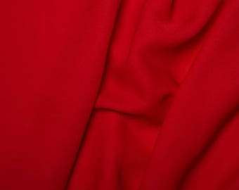 Red - Double Georgette 100% Polyester Dressmaking Fabric Material 150cm (59") Wide