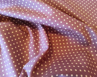 Plum Purple - 100% Cotton Poplin Dress Fabric Material - 3mm Polka Dot / Spot - Metre/Half - 44" (112cm) wide