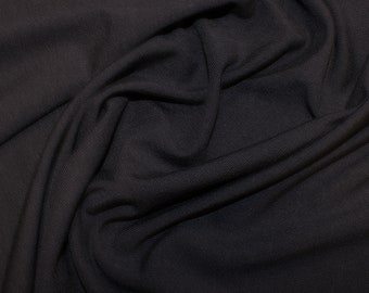 Navy Blue - Bamboo Jersey Knit Fabric - OekoTex - 155cm (61") wide