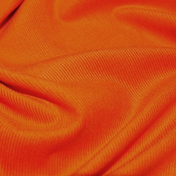 Mandarin Orange - Needlecord Cotton Corduroy 21 Wale Fabric Material - 140cm (55") wide