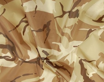 Desert - Camo Ripstop Army Military Camouflage Fabric Material - 59"/150cm wide - Rip-Stop