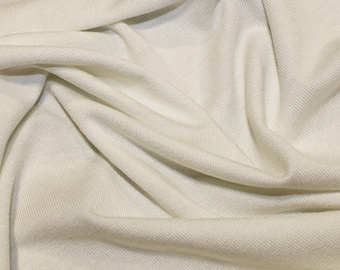 Ivory - Bamboo Jersey Knit Fabric - OekoTex - 155cm (61") wide