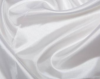 White Habotai 'Silk' Lining Fabric Polyester Material 145cm (57") Wide