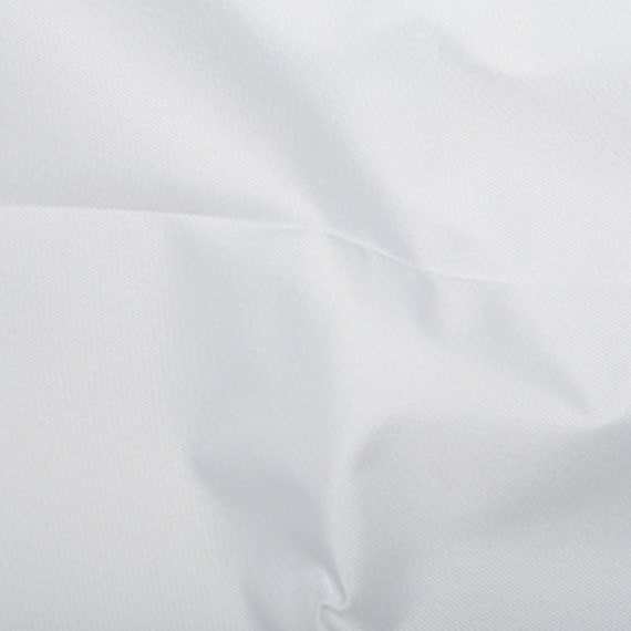 White - Soft Water Repellent Polyester PU Coated Fabric - Plain 