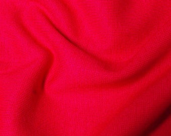 Red - Stretch Cotton Jersey Tube Tubing Fabric Material - 37cm round (14.5") wide