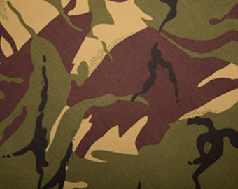 Jungle - Camo Camouflage 100% Cotton Drill Fabric - Medium Weight - 150cm (59") Wide Dress Fabric