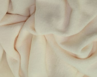 Cream - Polar Fleece Fabric - Metre/Half - Anti Pil - 59" (150cm) wide