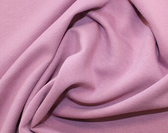 Lavender - Organic French Terry Loopback Cotton Jersey Knit Fabric - 150cm (59") wide