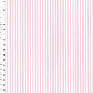 Könnte beinhalten: Rosa-weiß gestreiftes Stoffgewebe mit einem Lineal, das 45,7 cm misst.