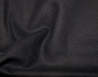 Navy Blue - 100% Cotton Canvas Fabric - Plain Solid Colour Material - 57" (146cm) wide