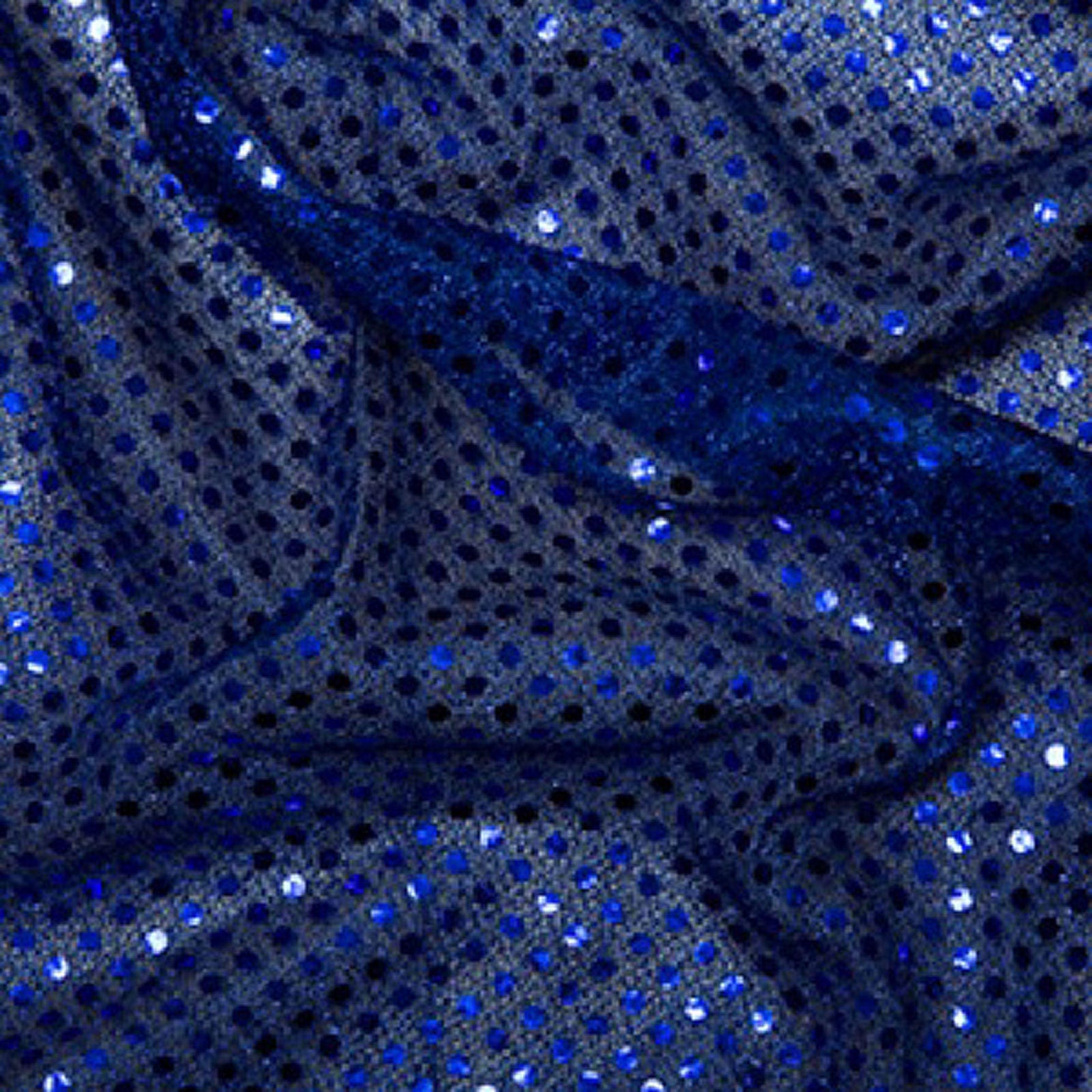 Royal Blue 3mm Sequin Fabric Shiny Sparkly Material 44 (112cm