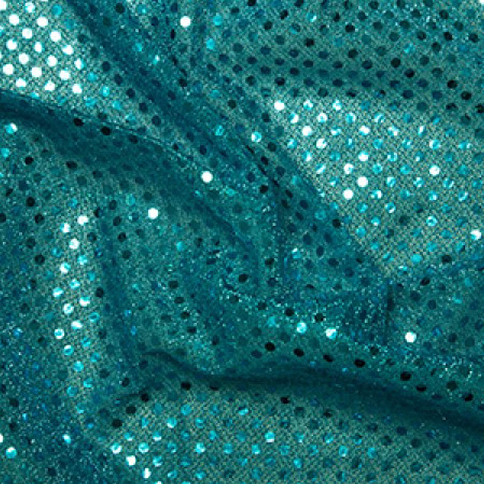 Turquoise - 3mm Sequin Fabric - Shiny Sparkly Material - 44 (112cm ...