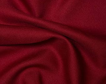 Crimson Red - Polyester Twill Plain Fabric 150cm (59") Wide Dressmaking Material