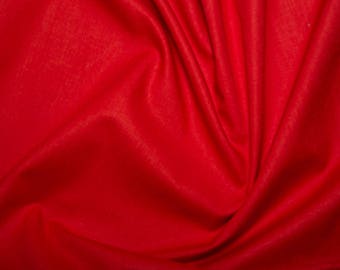 Red - Extra Wide Cotton Sheeting Fabric 100% Cotton Material - 239cm (94") wide