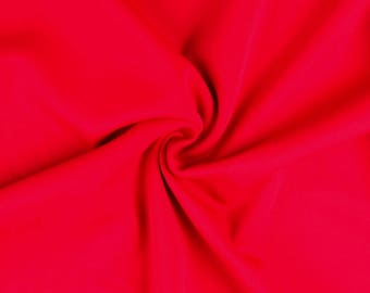 Red - Plain Scuba Bodycon Jersey Stretch Fabric Material -160cm (63") wide