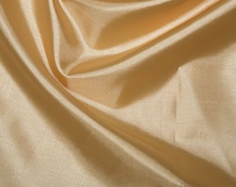 Gold Habotai 'Silk' Lining Fabric Polyester Material 145cm (57") Wide