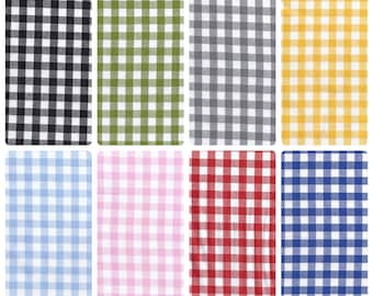 Yarn Dyed Cotton Gingham Check Fabric - 1/3 inch (9mm) Squares - Material - 144cm (55 inches) wide