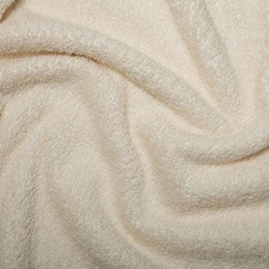 Cream Cotton Terry Towelling Fabric - Plain Solid Colours - Towel Material - 150cm (59") wide