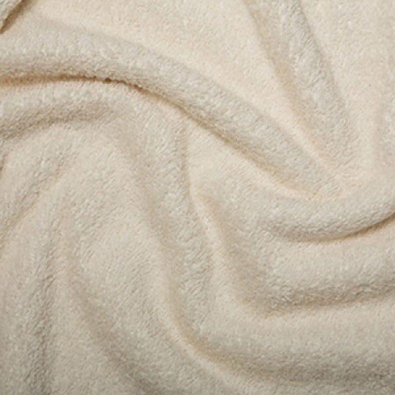 Cream Cotton Terry Towelling Fabric Plain Solid Colours Etsy Australia
