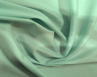 Mint Green - 100% Cotton Poplin Dress Fabric Material - Plain Solid Colours - Metre/Half - 44" (112cm) wide