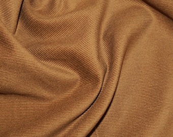 Brown / Camel - Needlecord Cotton Corduroy 21 Wale Fabric Material - 140cm (55") wide