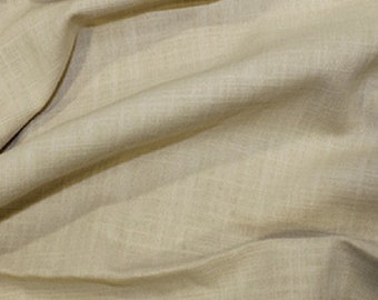 Tan Brown - Linen Look 100% Cotton Dress Fabric Material - Metre/Half - 58" (145cm) wide