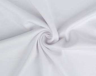 White - Plain Scuba Bodycon Jersey Stretch Fabric Material -160cm (63") wide