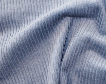 Pale Blue Jumbo Cord - Cotton Corduroy 4.5 Wale Fabric Material - 142cm (56") wide