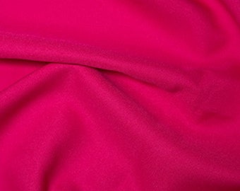 Cerise Pink - Polyester Twill Plain Fabric 150cm (59") Wide Dressmaking Material