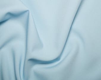 Light Blue - Polyester Bi-Stretch Panama Suiting Dress Fabric - 147cm (58") Wide