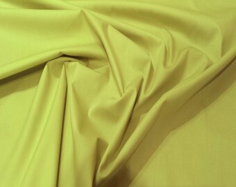 Chartreuse Green - 100% Cotton Poplin Dress Fabric Material - Plain Solid Colours - Metre/Half - 44" (112cm) wide